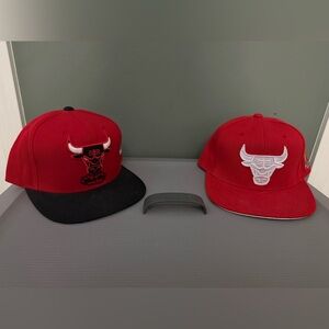 Two (2) Chicago Bulls Mitchell and Ness SnapBack Hats. 1991 finals. Nba. NWOT
